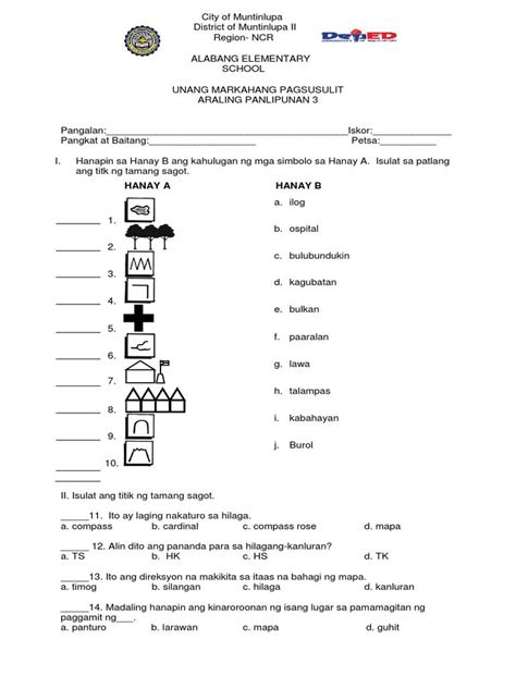 Activity Sheet in Araling Panlipunan 10 .